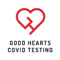 Logo of Good Hearts Testing's COVID testing division
